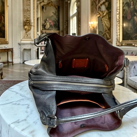 COACH Edie 31 with Patchwork with Snakeskin Detail — Pewter/Black Multi - Picture 6 of 7